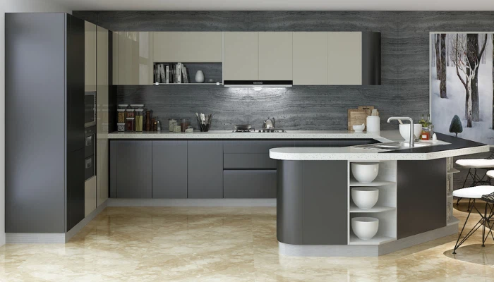 Laminate Gloss Kitchen Cabinets